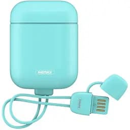 Чехол-зарядка для наушников Remax RC-A6 AirPods Cole Protective Cover Lightning 2.1A 90 мм Turquoise