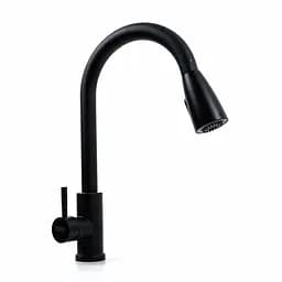 Змішувач для кухні Platinum з висувним виливом LN08 чорний