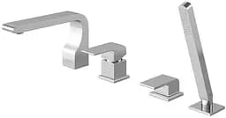 Смеситель на борт ванны Kohlman Saxo chrome QB244S Хром