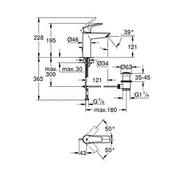 Змішувач для раковини Grohe Eurosmart New M-Size 23322003 Хром - мініатюра 2