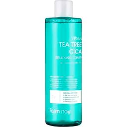 Заспокійливий тонік  FarmStay Vegan Tea Tree Cica Relaxing Toner з олією чайного дерева 400 мл