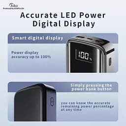 Універсальна зарядна батарея Konfulon Joko J12 Power Bank 20000Mah 22,5W (Чорний) - мініатюра 6