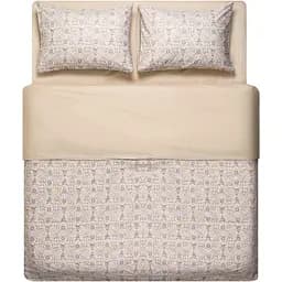 Набір постільної білизни 2,0сп Ardesto Gloria, 200х220см, 100% бавовна, сатин, польові квіти, бежевий (ART2022WB)