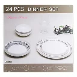 Столовий сервіз TS Kitchen на 6 персон порцеляновий Rose, рожевий HP23414 - мініатюра 6