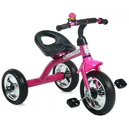 Триколісний велосипед Lorelli (Bertoni) A28 рожевий з чорним (21003)