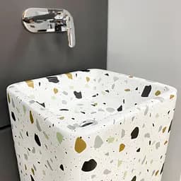 Умивальник VBI Lukka terazzo glossy напольний VBI-019009, Білий - мініатюра 5