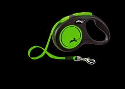 Повідець-рулетка Flexi Neon S, для собак до 15 кг, стрічка 5 м, зелений (CL11T5.251.S NEOG)