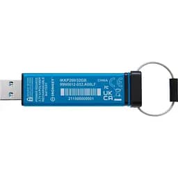 USB флеш накопичувач Kingston 32GB IronKey Keypad 200 AES-256 Encrypted Blue USB 3.2 (IKKP200/32GB) - мініатюра 3