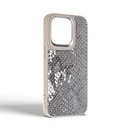 Кожаный чехол для Apple iPhone 14 Pro, Harder Snake Pattern, серый, термополиуретан ТПУ + экокожа с текстурой змеиной кожи, панель, защита корпуса, противоударный, микрофибра, рамка вокруг камеры, защита всего корпуса, (ARM76810) - мініатюра 2