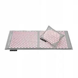 Килимок акупунктурний з подушкою 4FIZJO Eco Mat XL Аплікатор Кузнєцова 4FJ0515 Grey/Pink (P-5907739313607) - мініатюра 3