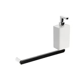 Тримач для рушника з дозатором Stilhaus Living хром LV69D/23, Білий
