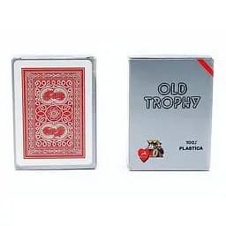 Карты игральные Modiano Old Trophy Moto 100% Plastic (red) (00462)