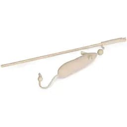 Игрушка для кошек Camon Удочка, с деревянной ручкой и мышкой, с мятой, 40 см, в ассортименте