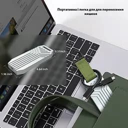 Кишеня зовнішня Maiwo M.2 SSD NVMe 2280 ч-з USB4.0 Type-C 40Gbps (K1695) - мініатюра 7