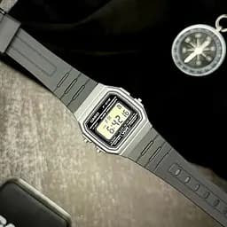 Чоловічий годинник Casio F-91WM-1B Сріблястий ( AT1141-0131 ) - мініатюра 3