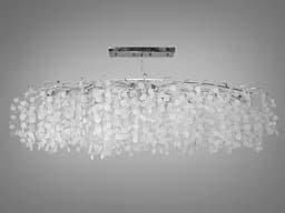 Інноваційна кришталева люстра Гліцинія витягнутої форми,15 ламп, хром