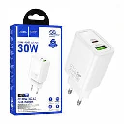 Зарядний пристрій Hoco N63 PD 30W + QC 3.0 білий