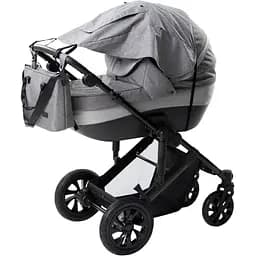 Сонцезахисний навіс з віконцем для коляски FreeON сірий (47122)