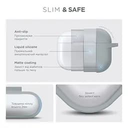Силіконовий чохол для навушників Apple AirPods Pro 3, Hang Case, люмінесцентний, ультратонкий захисний кейс товщиною 2 мм, захист від подряпин, пилу та ударів, компактний, з карабіном для кріплення, ArmorStandart (ARM88276) - мініатюра 3