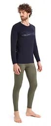 Термокофта Icebreaker 200 Oasis LS Crewe Ski Stripes Men M Midnight (1052-IB0 A56 HU401 M) - мініатюра 4