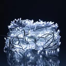 Новогодняя гирлянда Рождественская фея уличная GarlandoPro 50 м 500 LED 8 режимов работы белый провод Белый CF500L50MWW