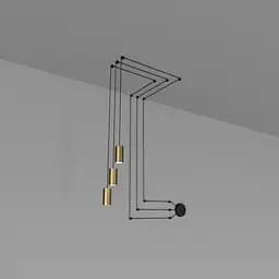 Люстра-павук SV0103-3 BK+GD