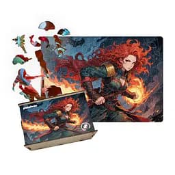 Пазл деревянный Аниме Огненный Кулак, А5, Картонная коробка 35 элементов