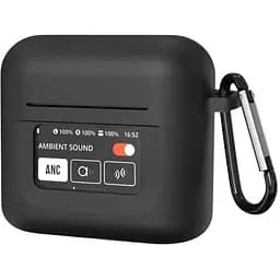 Чехол-накладка DK для JBL Tour Pro 3 | Silicone Candy Friendly с карабином (black)