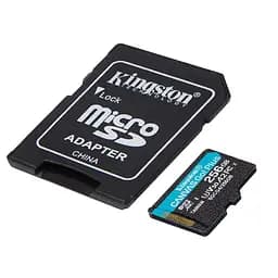 Карта пам'яті microSDXC (UHS-1 U3) Kingston Canvas Go! Plus 256Gb class 10 A2 V30 (R200MB/s, W-160MB/s) (adapter SD) - мініатюра 3