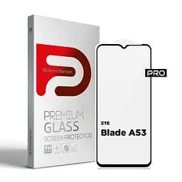 Захисне скло на ZTE Blade A53/A53 Pro/V40 Design з олеофобним покриттям, Pro, повне проклеювання, антистатичний і пиловідштовхуючий шар, 9H, самоклеючеся, 2.5D, на весь екран, антистатичний клей, ArmorStandart (ARM68743)