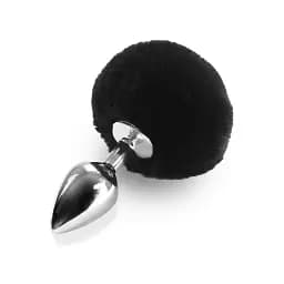Анальна пробка Pompon Metal Plug Small 13 см (чорний)