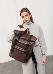 Рюкзак ролл Sambag унісекс RollTop LTT шоколадний 41 x 30 x 16 см (24238020) - мініатюра 8