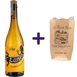 Набор: Neleman All Day Long Macabeo Chardonnay DO Valencia белое сухое 0.75 л + чипсы La Abuela Nieves классические 200 г