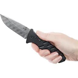Ніж складний автоматичний Boker Plus Strike Damascus Чорний - мініатюра 3
