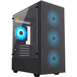 Корпус GameMax Edge чорний, без БЖ, Mini Tower, Micro ATX / Mini ITX, 1xUSB 3.0, 2xUSB 2.0, 1x120 мм LED ARGB, 380x200х450 мм