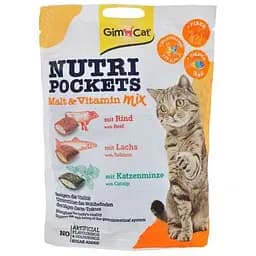 Вітамінне ласощі GimCat Nutri Pockets для котів, мультивітамінний мікс, 150 г