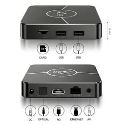 Смарт ТВ приставка X98 Plus 4/32 Гб Smart TV Box Android 11 - мініатюра 5