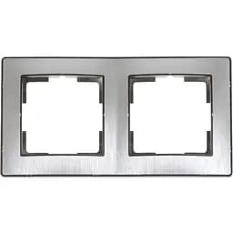 Рамка Brille двойная серебро RB-2F/C sl