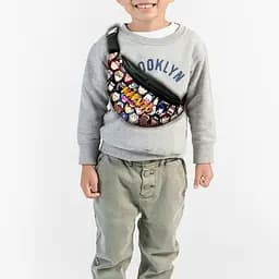 Сумка-бананка наруто акацуки "Naruto Akatsuki" с  принтом ,32х15см,детская,молодежная (00085)