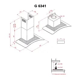 Витяжка декоративна зі склом Perfelli G 6341 I - мініатюра 6