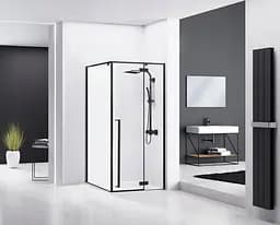 Душова кабіна Rea Fargo 80x100 black REA-K6950, Чорний, Універсальна, прозорий - мініатюра 2