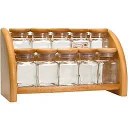 Набір для спецій Practic President Line на полиці, 10 предметів (5х150 мл, 5х120мл) (002718)