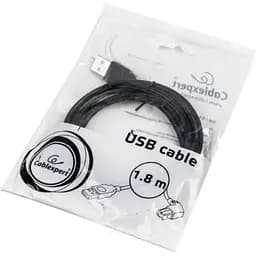 Кабель для принтера Cablexpert USB 2.0 AM/BM 1.8m (CCP-USB2-AMBM90-6) - мініатюра 2