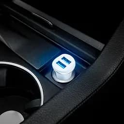 Автомобільний зарядний пристрій Hoco Z1 2 USB білий - мініатюра 2