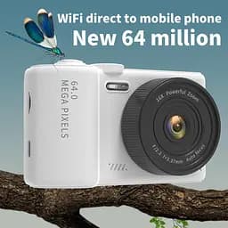 Andoer 4K Цифрова камера для дітей підлітків Wi-Fi Цифрова відеокамера 64MP 3-дюймовий фліп-екран 16-кратний цифровий зум - мініатюра 3