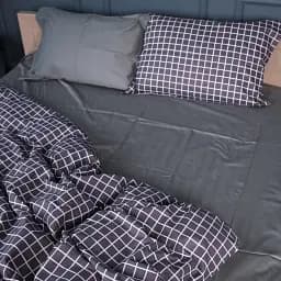 Наволочка MirSon Сатин 22-1372 Silver Checkered 40х60 см сіра (2200010474749) - мініатюра 4