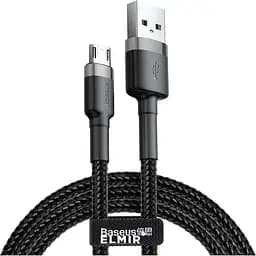 Кабель Baseus cafule Cable USB to Micro 2A 3 м Сірий + Чорний