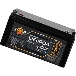 Акумулятор LogicPower LiFePO4 Smart BT 24V 25.6V/100Ah/2560Wh BMS 100A/50А [29501] [107376] - мініатюра 2