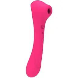 Вакуумний стимулятор клітора з вібрацією Alive New Midnight Quiver рожевий