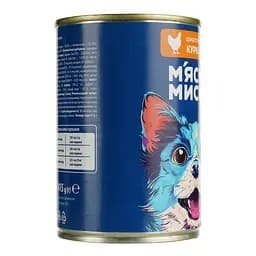 Вологий корм для собак М'ясна миска, шматочки в соусі з куркою, 415 г - мініатюра 5